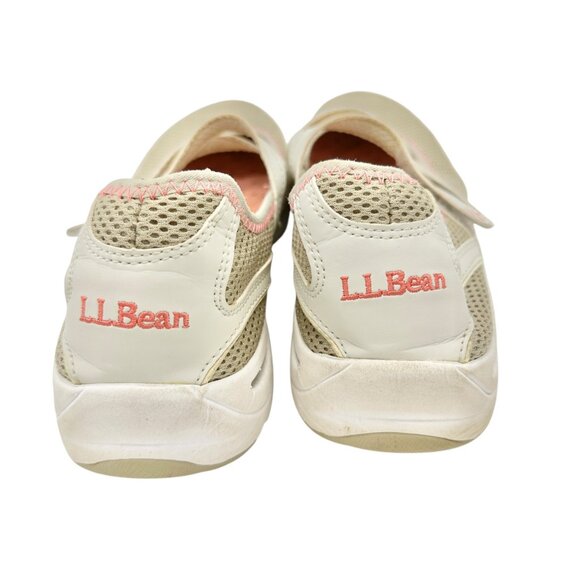 LL Bean Womens Beige Pink Mary Jane Mesh Walking Shoes Size 10 Rubber Soles - Picture 3 of 8
